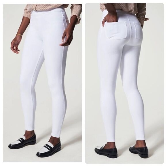 Spanx White Stretch Jeans Jean-ish Ankle Skinny Legging 20018 Size Small - Picture 2 of 7